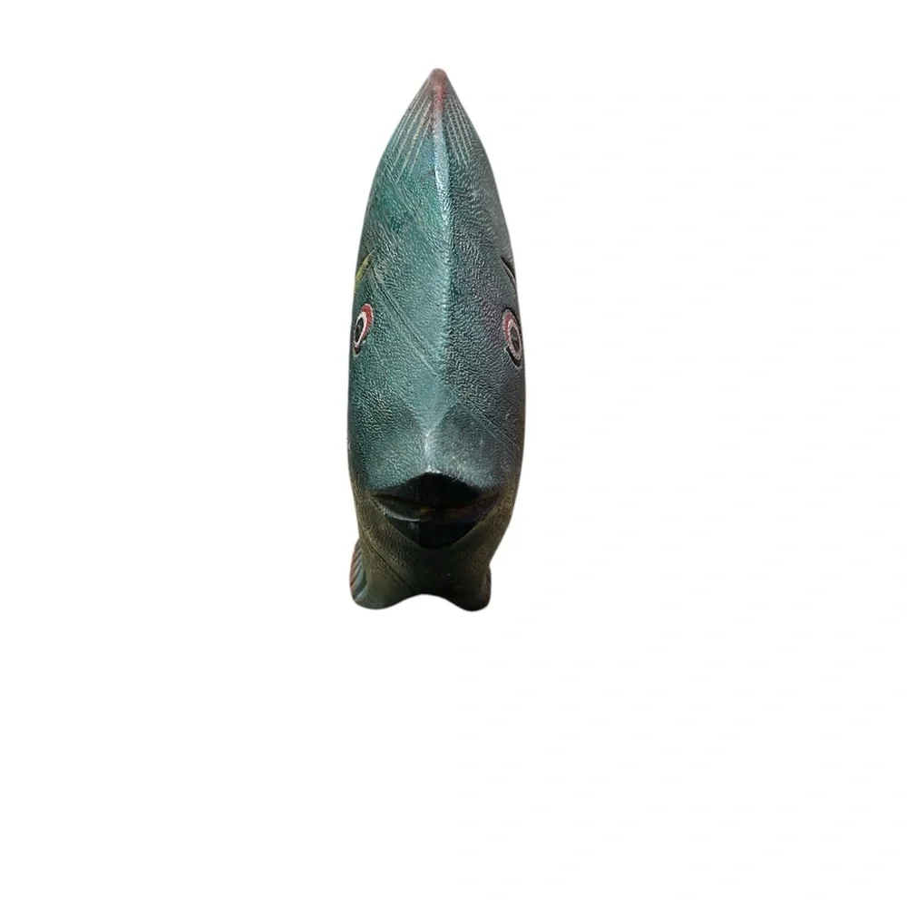 Decorative Green Fish Sculpture